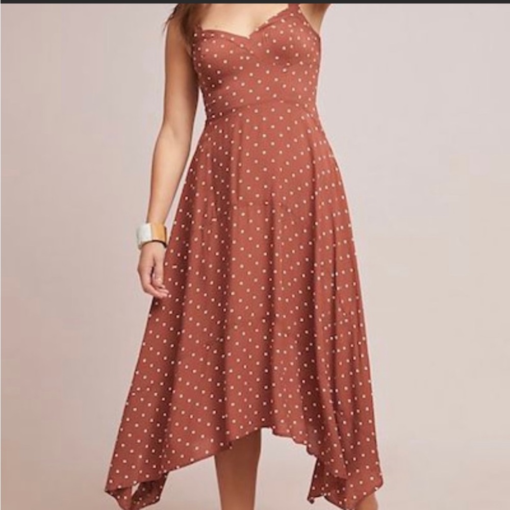 Anthropologie Maeve Polka Dot Dress